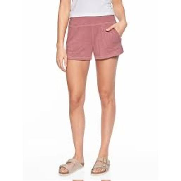 $50 Athleta Restore Shortie Shorts - Pink - Small - Picture 1 of 5